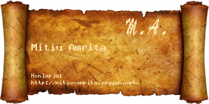 Mitiu Amrita névjegykártya
